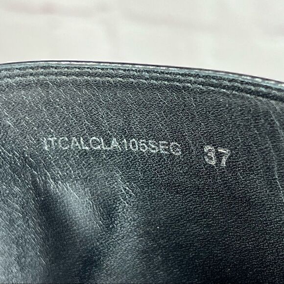 37 (7) BURBERRY Patent Leather Mid-Calf Boots GUC Vintage Y2K - Picture 8 of 16